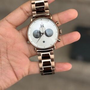 MVMT Rose Gold Chronograph with White Face